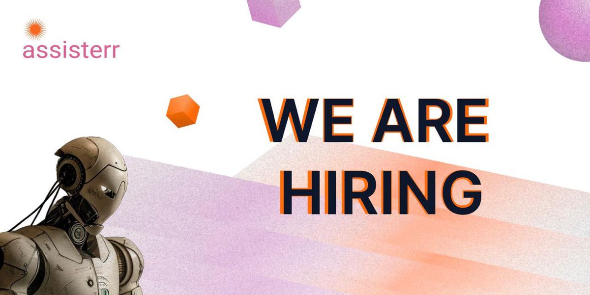assisterr's tweet photo. We are recruiting 4 more Human Agents to our team🥳

👽 Ecosystem lead 
🤖 AI lead 
🧑🏼‍💻 Front-End and Python engineers

Join is👇
https://t.co/y2XCVRvwwk https://t.co/exxHCqt1gP