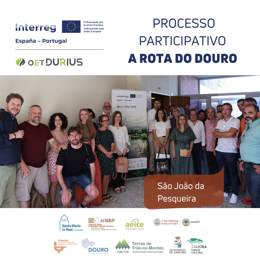 FundacionSMLRPH's tweet photo. Sigue avanzando el proceso participativo para las nuevas rutas del Duero 👉https://t.co/RoztDDbv0E y https://t.co/Di9yhrrNDw
#oetdurius #interregsudoe @ClusterAeice @AytoZamora #saojoaodapesqueira #AIMRD @poctep https://t.co/T8mXOH06En