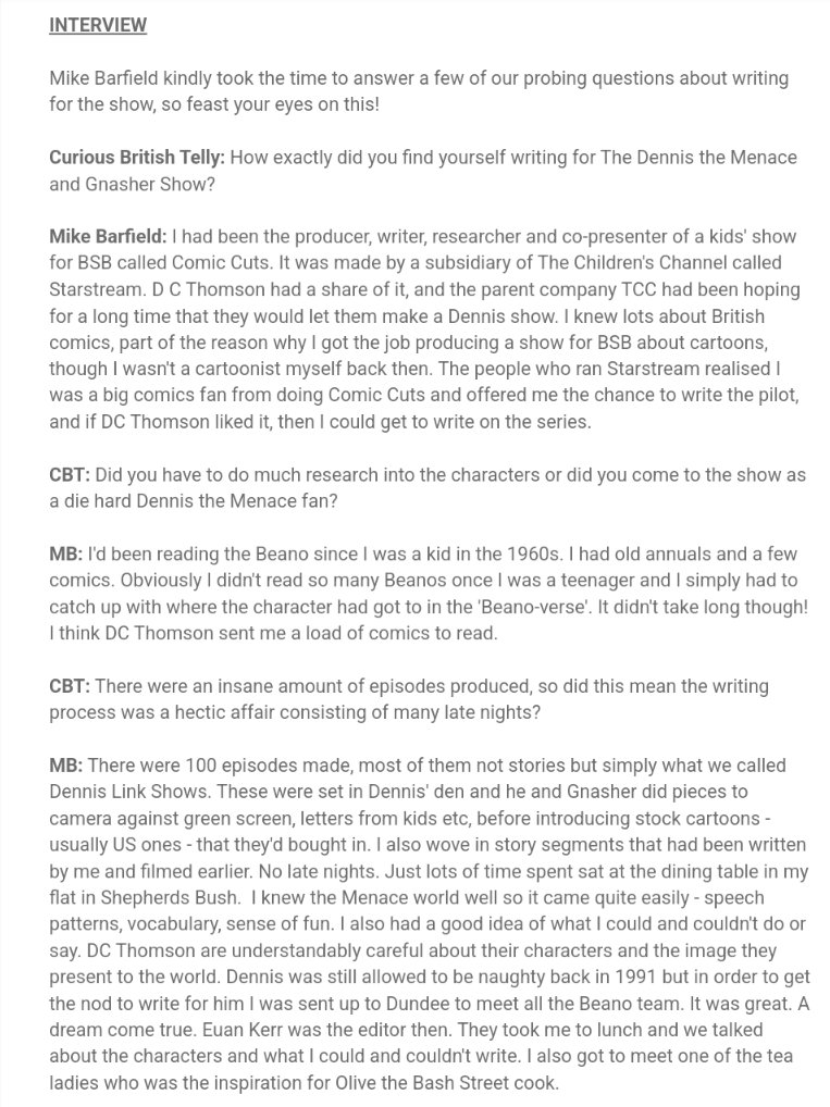 OManimoves's tweet photo. Here is an interview with Mike Barfield, the show's writer, about its production. https://t.co/95CcZcTWA7