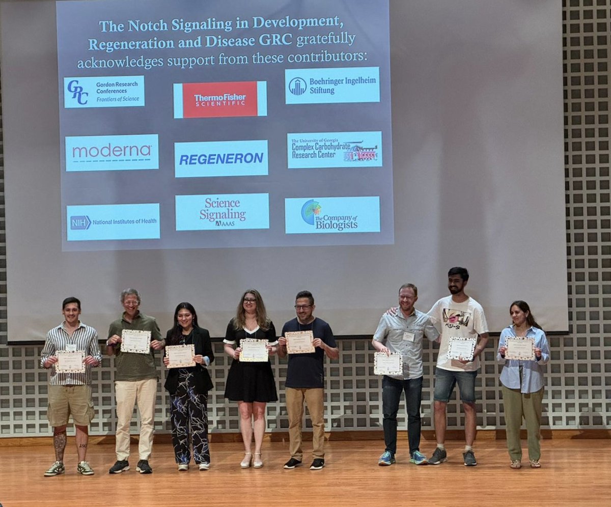 Fra_Matteini's tweet photo. Amazing time and terrific science at the GRC and GRS meetings on Notch Signaling in Development, Regeneration and Disease! I'm glad for the opportunity to share our work in such a stimulating environment, to discuss outstanding research and to be selected for the poster award!! https://t.co/LzcUzgbxiN