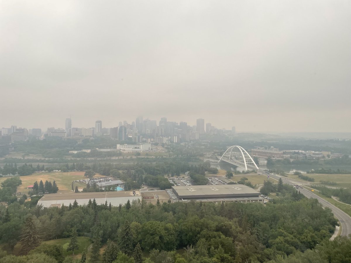 If this is Edmonton, I can’t imagine what it’s like in Jasper.🔥

My heart aches for the Jewel of our province.

Let’s all help where we can &amp; pray for rain 🙏