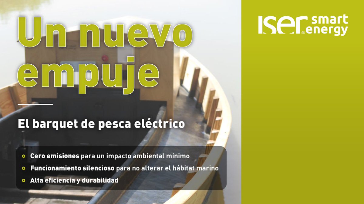 🌊 ¡Pescar nunca había sido tan eco-friendly! Hemos modernizado un barquet de más de 100 años, 🎣
Silencioso, libre de aceites contaminantes y alimentado por energía eléctrica, este barquet es un clásico renovado. 👉 Descubre más sobre este proyecto: iser.es/contacto/