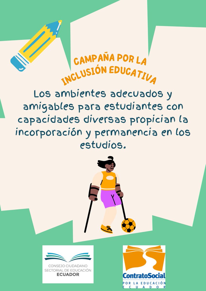 CseEcuador's tweet photo. Campaña por la Inclusión Educativa 

#educación #inclusióneducativa #capacidadesdiferentes https://t.co/ckC74qg69v