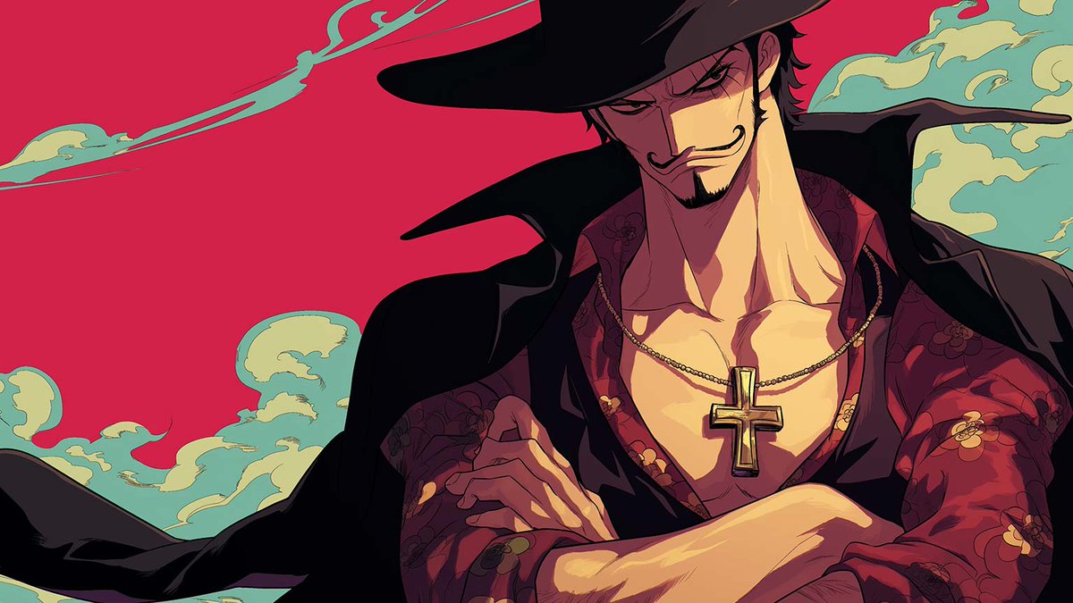 NakeemHere's tweet photo. Official Mihawk Updated Vivre Card 

- Age: 43
- Height: 198CM
- Birthday: March 9
- Favorite Food: Red wine
- Blood Type: S
- Originally, his epithet was going to be "Clairvoyant" (Senrigan)

- Has all 3 ADVANCED Haki types

- One of only 2 to possess a hidden 4th Haki type called 'Kami no Haki,' which translates to 'Divine Haki', the other being Monkey D Dragon

- He goes by many names, The God Slayer, The Destroyer of Worlds, The Primordial Slayer, The Supreme Cosmic Destroyer, The Universe Shaker, The Immortal Vanquisher, The Apostle of Annihilation, The Divine Apex Predator

- Most famously known as "The Worlds Strongest Swordsman", his power far exceeds the 4 Emperors!