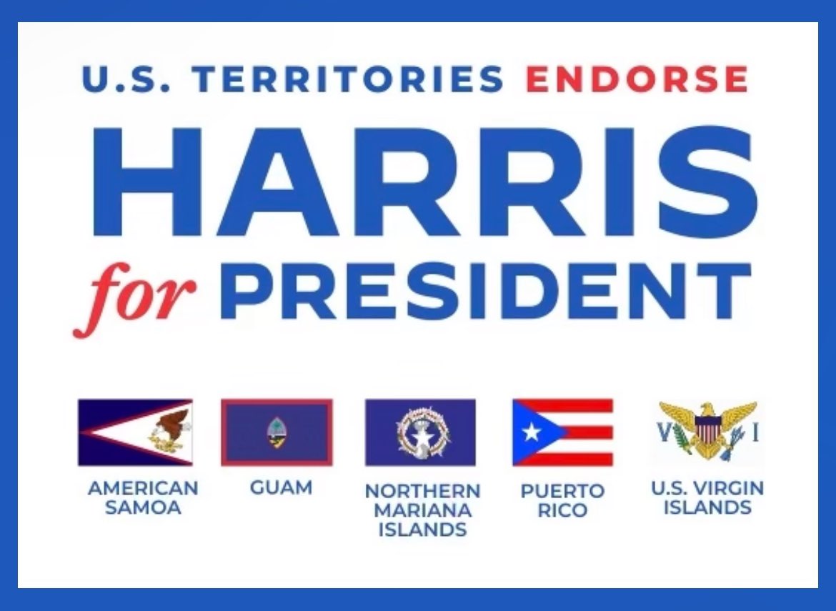sfpelosi's tweet image. JUST IN from Democrats in the U.S. Territory Alliance: 

“107 DNC Convention delegates representing 3.6 million U.S. citizens in American Samoa, Guam, Northern Marianas Islands, Puerto Rico and the Virgin Islands are UNIFIED and ready to make @KamalaHarris our next President!”