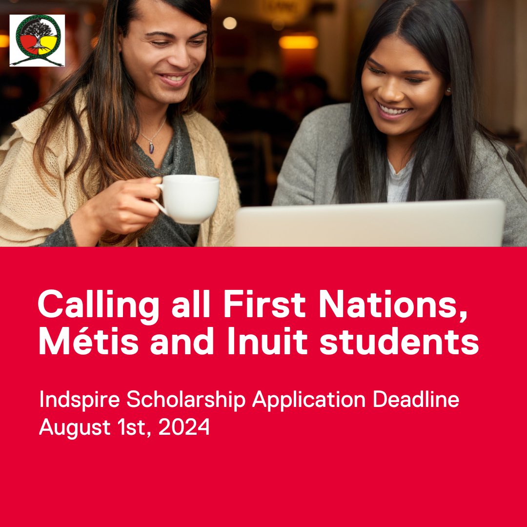TMU Indigenous Student Services (@tmu_indigenous) on Twitter photo Don’t miss your chance at a scholarship! Applications for Indspire are due August 1st, 2024! 
Check it out here! -> indspirefunding.ca Don’t miss your chance at a scholarship! Applications for Indspire are due August 1st, 2024! 
Check it out here! -> indspirefunding.ca