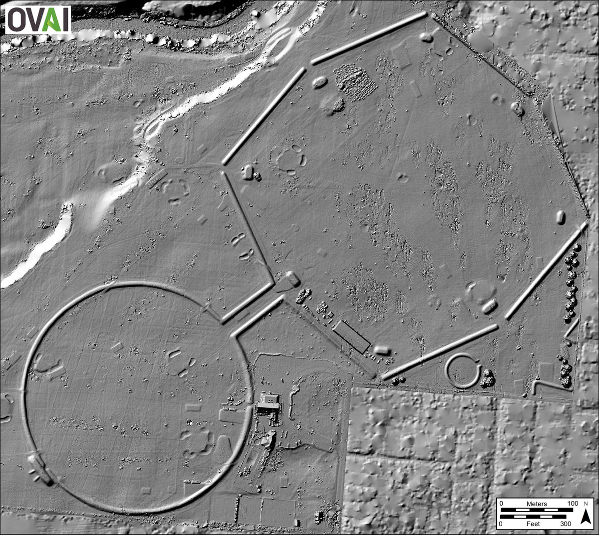 DGr8Awakening's tweet photo. High-resolution photogrammetry image of the Newark Octagon and Observatory Circle-Newark, Ohio.    The circle is approx 1050' in diameter, and each wall of the Octagon approx 585' long. Just a portion of the massive Newark Earthworks.

Built by the Hopewell 2000-2400 yrs. ago. https://t.co/tGANtGuBqe