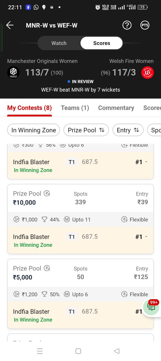 Upto 500 Members Cleansweep 🔥 
Join Telegram - t.me/fantasypro5
#Dream11 #DreamTeam #GrandLeague