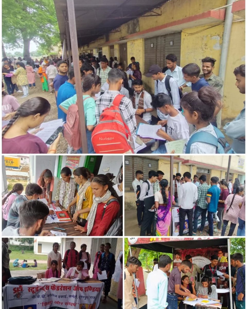 SfiDungarpur's tweet photo. प्रथम वर्ष के प्रथम सेमेस्टर में प्रवेश लेने वाले नवआगमन्तु विद्यार्थियों के लिए प्रवेश सहायता शिविर प्रदेशभर के सरकारी महाविद्यालयों में SFI के इकाइयों द्वारा लगाया जा रहा हैं,
आपकी सहायता में SFI Rajasthan त्तपर हैं
शिक्षा औऱ संघर्ष
#JOIN_SFI https://t.co/XWmLjYgsdN