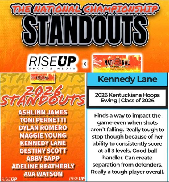 KennedyLane15's tweet photo. Thank you @alyxwhite_ for the write up!
I appreciate you for taking the time to come and watch us play,means a lot! @riseupsports1 https://t.co/EqEfjRRCGG