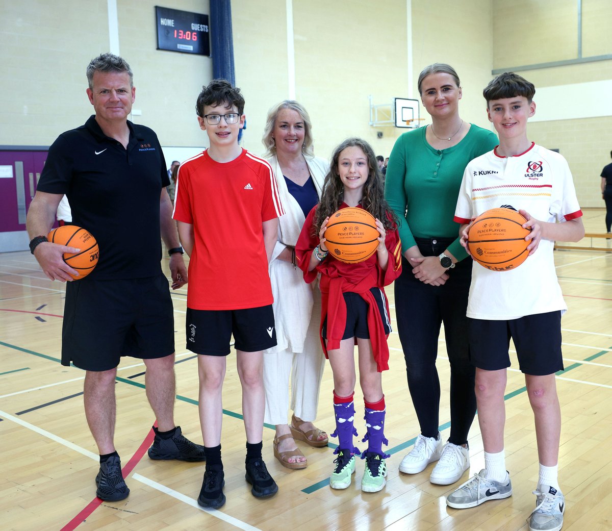 ExecOfficeNI's tweet photo. Junior Ministers Aisling Reilly and Pam Cameron joined @peaceplayersni today for the final day of their Interface Games. The three-day event brought children and young people from different community backgrounds together to play sport and take part in good relations activities. The Junior Ministers joined in with the games and presented a number of awards.