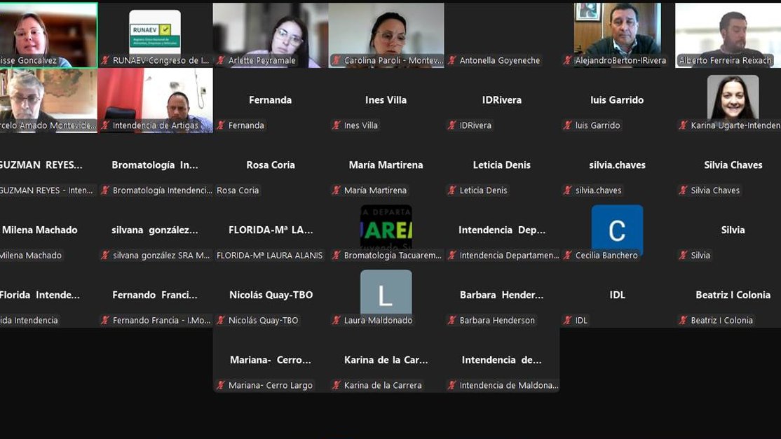 cintendentesuy's tweet photo. Se desarrolla de forma virtual el plenario de la Comisión de Bromatología del Congreso de Intendentes. La Comisión evalúa puntos vinculados a las áreas de bromatológicas de los gobiernos departamentales y las comunicaciones vinculadas a las resoluciones del #Runaev. https://t.co/CV37hbpSTp