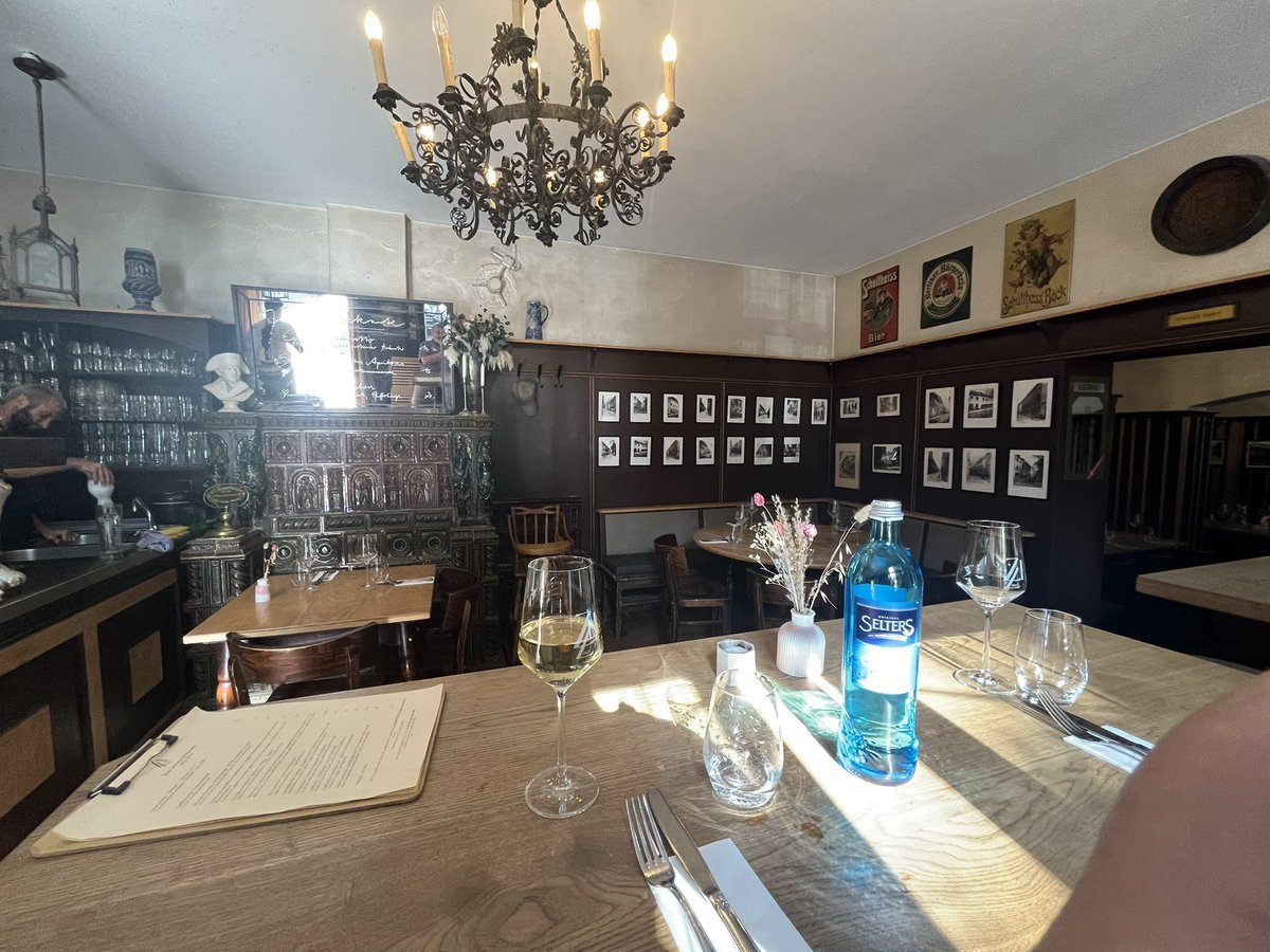 So my brain is having trouble processing right now. The surroundings are old school German. The food is a modern interpretation of old school Berlin cuisine. The sound track is Motown. RESPECT.