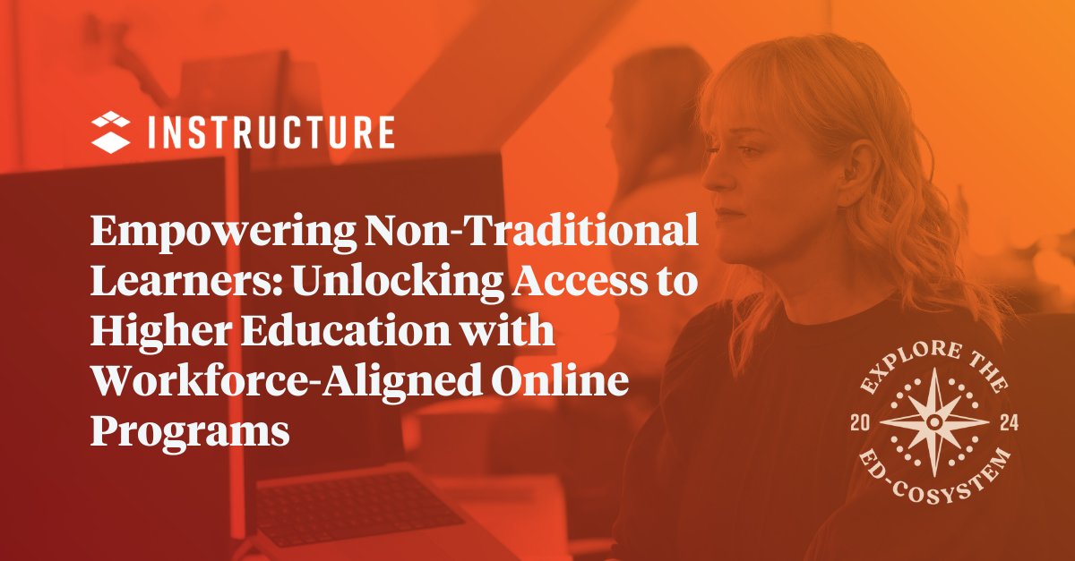 Instructure's tweet image. Discover at #INSTCon24 how Project Kitty Hawk, Canvas, and @awscloud deliver workforce-aligned online programs to upskill North Carolinians, aiming to help 2 million achieve high-quality credentials by 2030. 👉 Watch now: bit.ly/46gSGXy