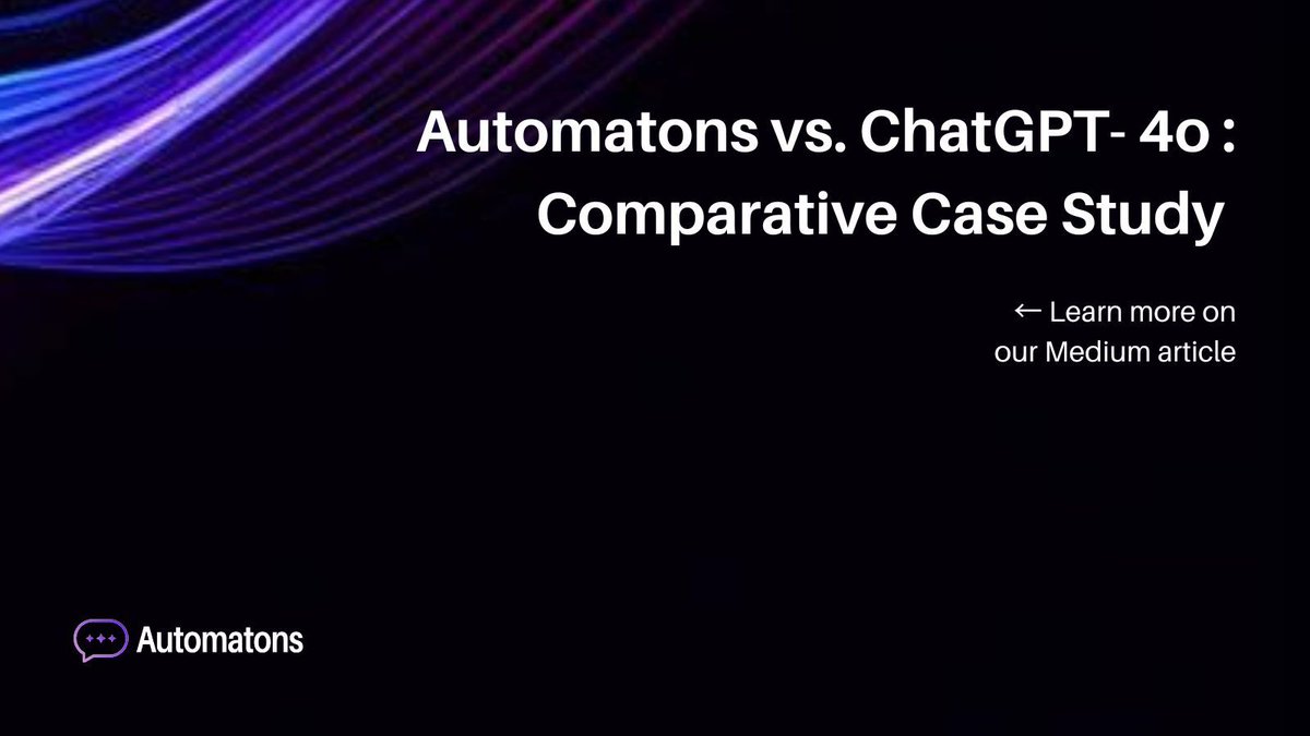 automatonsai's tweet photo. Discover which AI leads the way in providing precise and actionable cryptocurrency insights! Our latest case study compares Automatons and ChatGPT-4o to help you make informed trading decisions. 

Read more: https://t.co/53Srr1n1R1 

#cryptoAI #cryptoanalysis #automatonsVschatGPT https://t.co/oANAM1CzH4