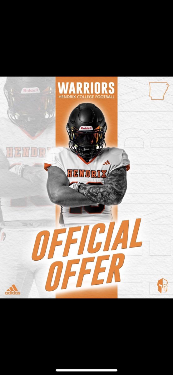 Cole_sandov's tweet photo. After an amazing visit with @RussHeidiSLC am very blessed to announce that I have received an official offer to play collegiate football @HendrixFootball. Let’s go Warriors! #RollDrix https://t.co/umHAJSgYog