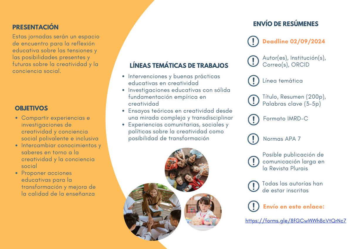 ASOCREA's tweet photo. Que no se te escapen nuestras Jornadas internacionales de ASOCREA y III Jornadas internacionales de RIEC. 4 y 5 de octubre en la Universitat de Barcelona. Más info ⬇️⬇️⬇️
#creatividad #educación #investigación @UniBarcelona @idp_iceub https://t.co/lZqc6Otoyl