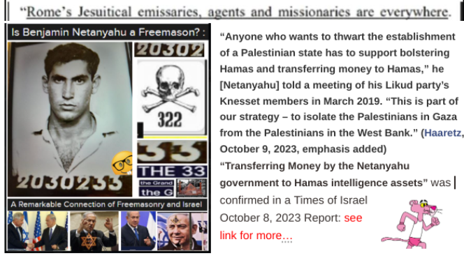 okboy1963's tweet photo. @GovRonDeSantis pro-Hamas terrorist sympathizers
WHO FUNDS HAMAS? Who pushes
a DEATH SHOT. Like a good Jesuit helper.
Hey One-Eye Club Member!
#MasonicCanaanites #KayGriggs #AgentPoso https://t.co/ySKuWuBG8n