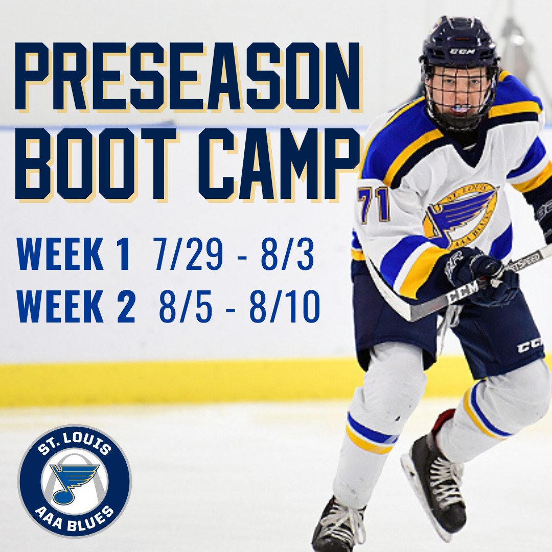 The ice is calling... our Preseason Boot Camp is BACK! ⛸️🏒

Our 2024-2025 teams are prepping for the upcoming season. Get ready to SHARPEN your skills and have some FUN!

See the full schedule and details here: stlaaablues.com/news/aaa-blues…

#stlaaablues #youthhockey #aaahockey #stl