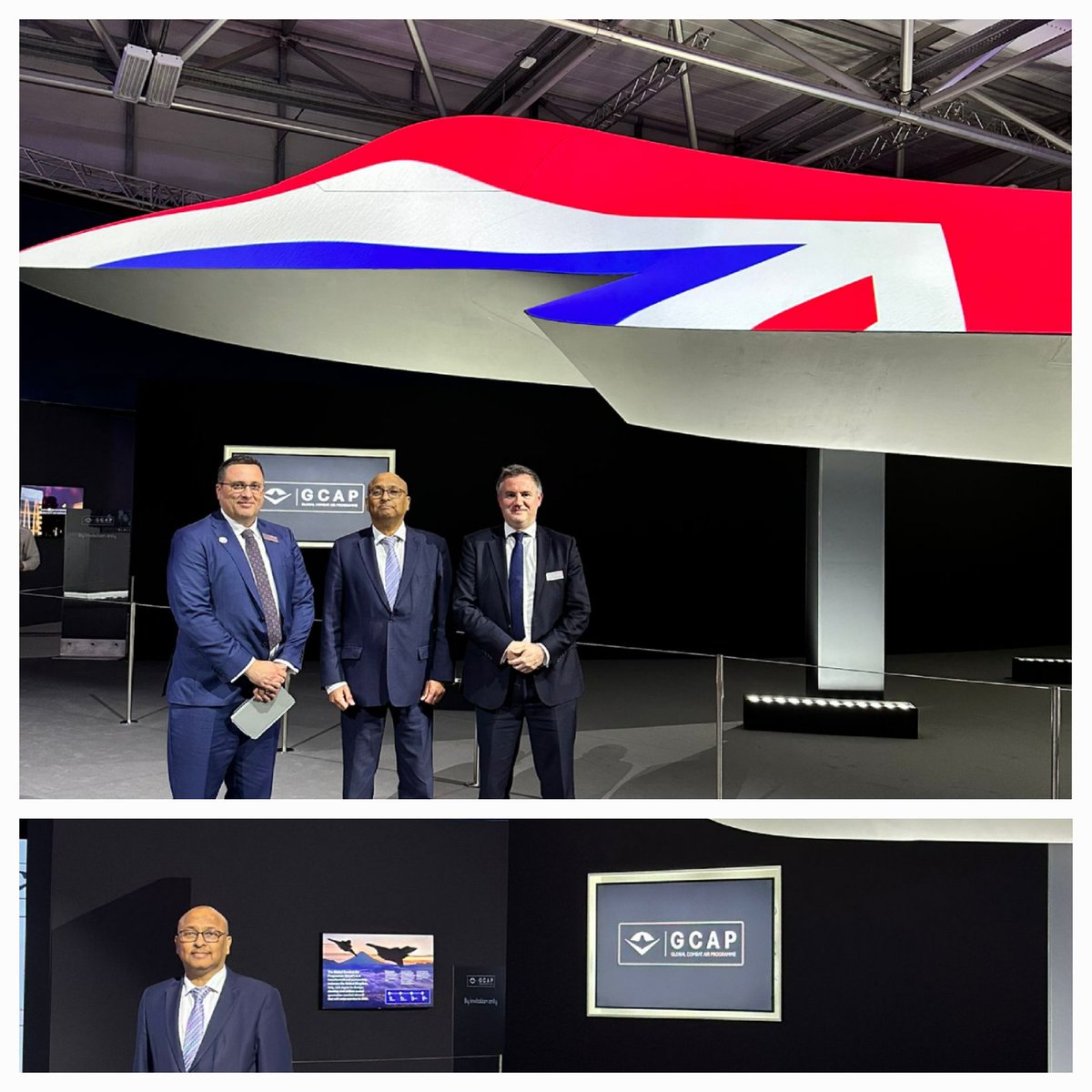 MarkHendrick_'s tweet photo. With @BAESystemsplc at @FIAFarnborough   Airshow discussing #GCAP the 6th generation fighter  aircraft with L-R Chris Hurt UK Director of Government Relations and  Business Winning  and Adam Feagal-Jenkins Director of Government Relations, External Relations and Policy. #FIA2024 https://t.co/IsffjZZY42