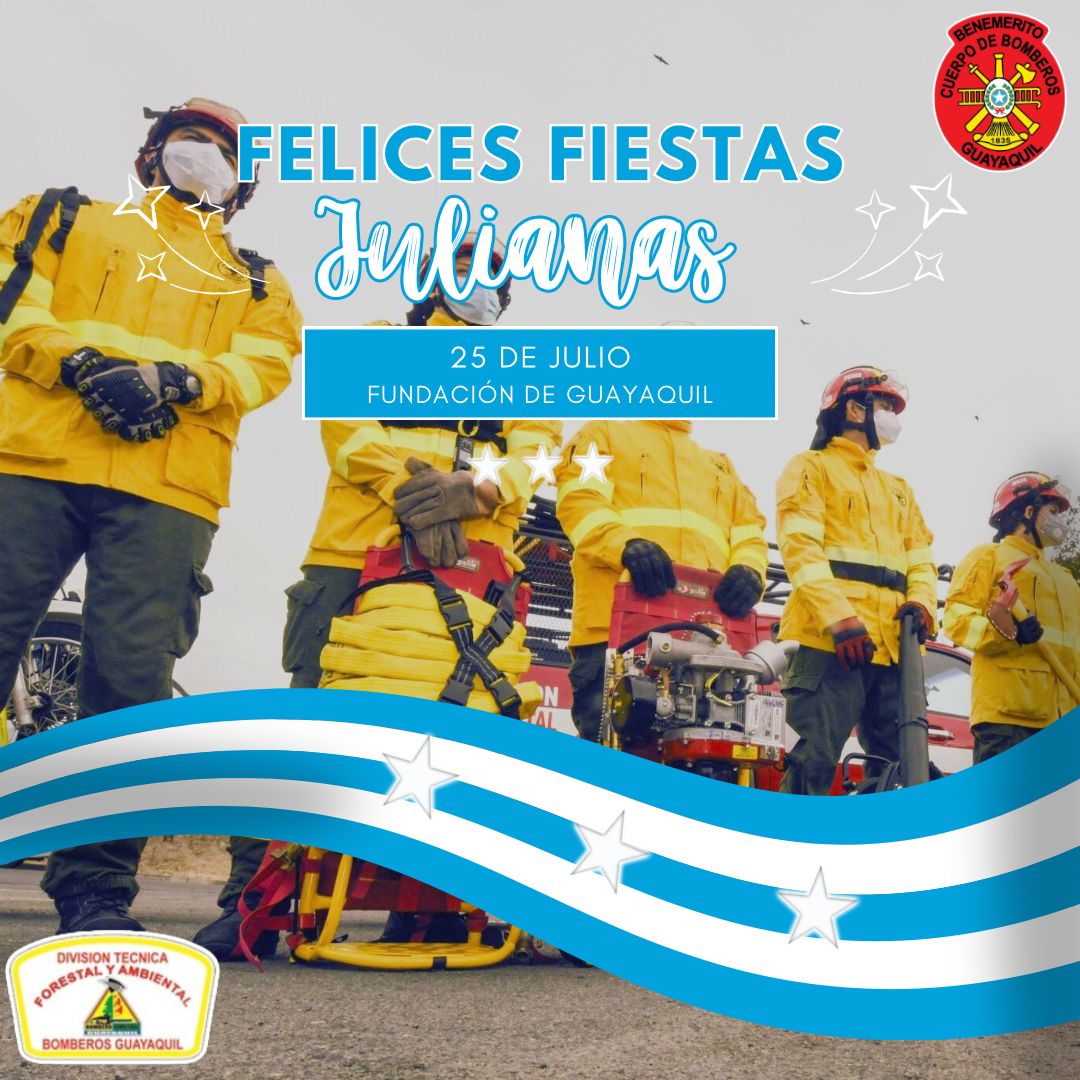 forestalesgye's tweet photo. Con orgullo celebramos a nuestra “Perla del Pacífico” por sus 489 años de fundación. 

Santiago de Guayaquil ciudad de heroicos y patriotas 

!Viva Guayaquil! 🩵🤍🩵

División Tecnica Forestal y Ambiental 
Benemérito Cuerpo de Bomberos de Guayaquil https://t.co/SpKv6eBtbd