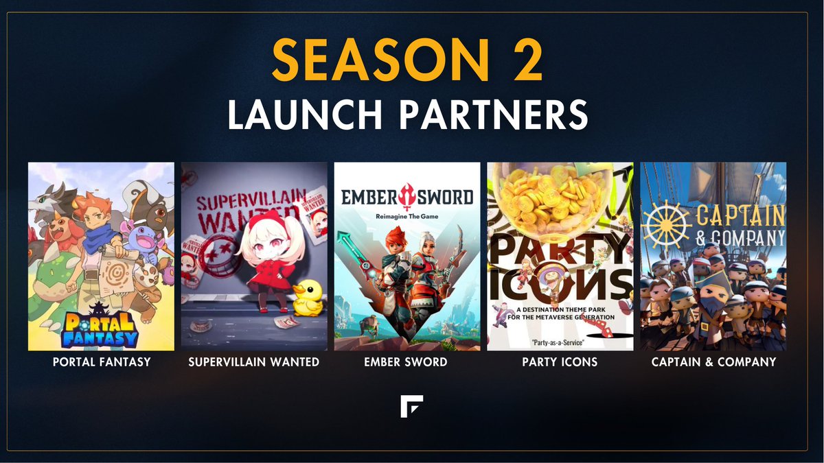 Forge's tweet photo. Season 2 means more Epic Games, Rewards 

We are proud to collaborate with an awesome lineup of partners for Season 2, including new and returning names! 

But this is just the beginning. Dozens of new game launches are coming in the next weeks and months.