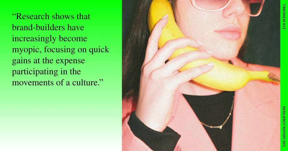 Brands that excel in short-term execution often lack a deeper connection with their audience. We predict a return to the deeper, natural, and complex ways in which people connect with ideas, initiatives, and each other. Read the full report: timesnew.substack.com/p/total-vibes-…