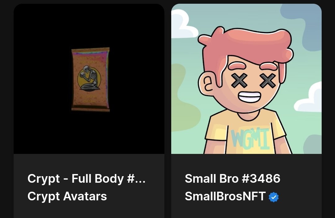 Bangster_BROly's tweet image. Just used my #Deadpoints from just holding my @TheCrypt_Nfts , and earning daily, to Pick up a Free Unrevealed Avatar &amp;amp; a @SmallBrosNFT 👀👀Dont Sleep on holding a #CryptNft