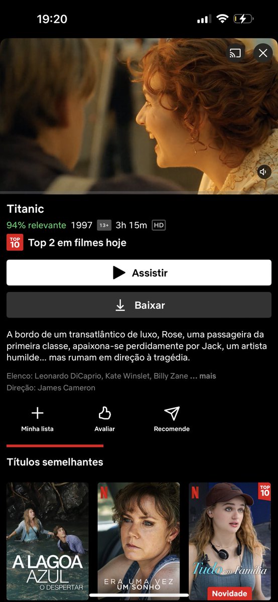 eversmid's tweet image. titanic na netflix nem amo