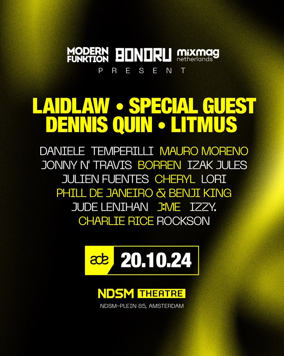 ADE line up 🟨⬛️

Sign up now