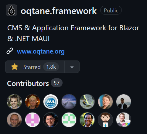 sbwalker's tweet photo. New release of Oqtane - the leading CMS and Application Framework for Blazor and .NET MAUI! The 5.2.0 release includes 109 pull requests by 8 contributors. https://t.co/lKfVh4zGvt #blazor #oqtane https://t.co/vsX0kjodtf