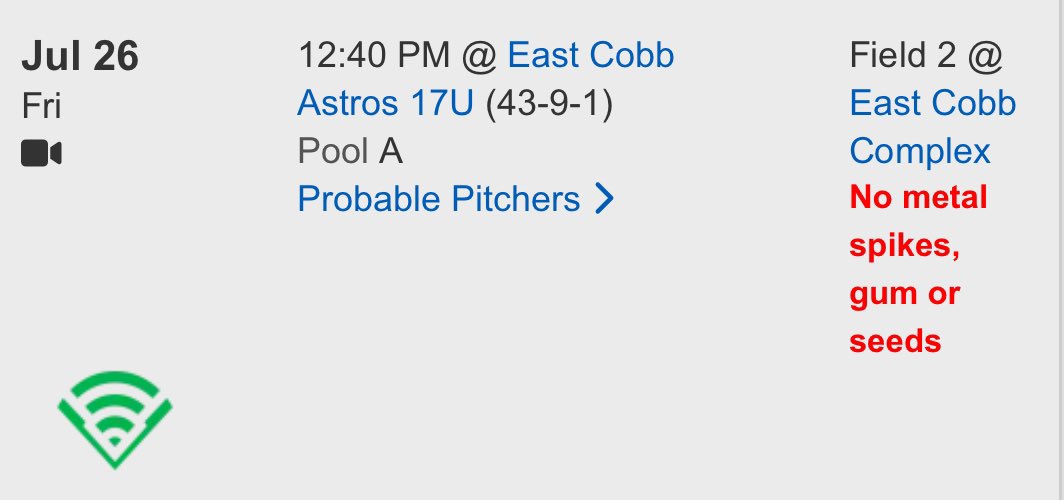 Coming out of the pen tomorrow against East Cobb Astros on field 2 of the <a href="/PG_Georgia/">Perfect Game Georgia</a> East Cobb Complex. Game time 12:40 Eastern. Excited for this opportunity against such a great team. <a href="/FlatgroundApp/">FLATGROUND Pitching</a>