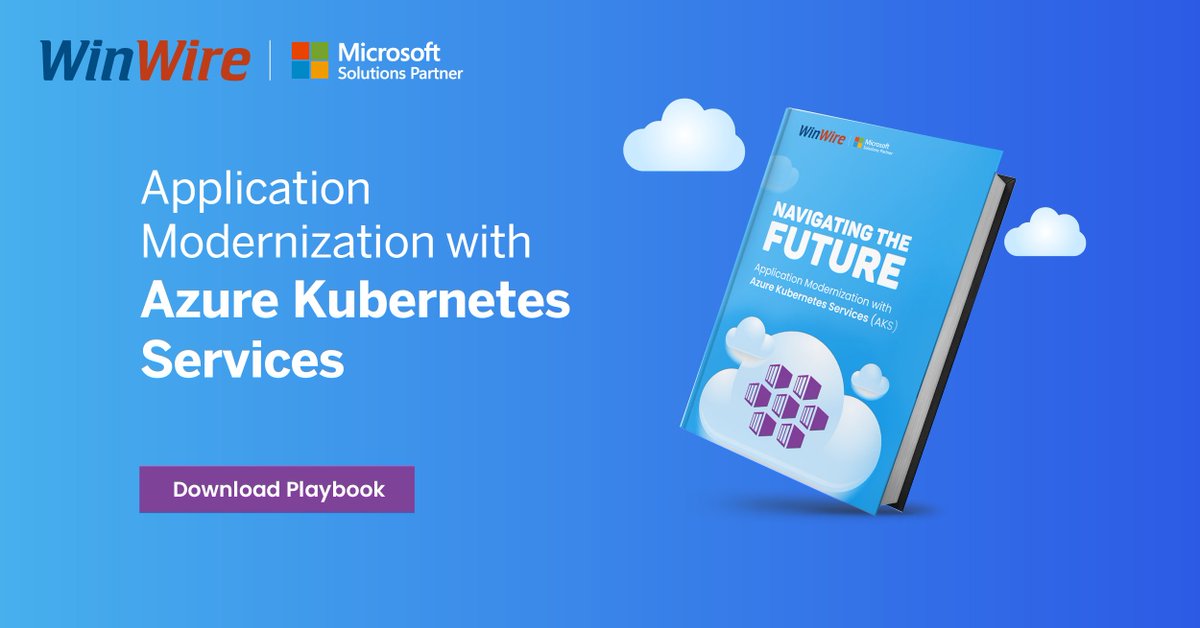 WinWire's tweet image. Transform your business with #AzureKubernetesServices (AKS) and streamline your deployment, management, and scaling of containerized applications.
Download playbook to learn how AKS can revolutionize your #applicationmodernization journey.
hubs.la/Q02HnCJH0