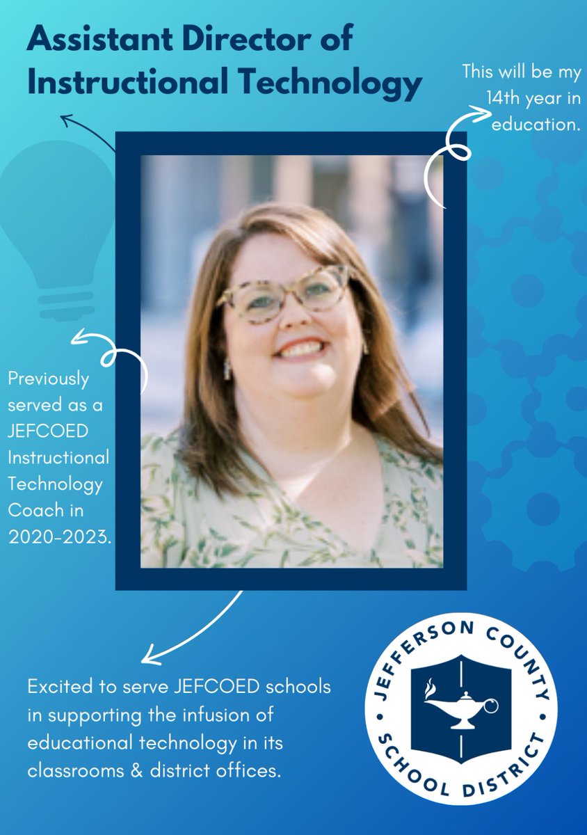 Excited to share that today Jefferson County Schools approved my appointment to become the district’s Assistant Director of Instructional Technology. Thinking back across my career, I never thought this would be my path. Yet here I am, &amp; I’m ready to serve in a new capacity 💻🫶