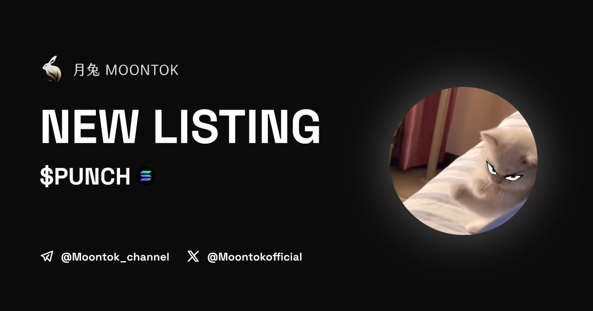 ⚡ 月兔雷霆 - Moontok Xpress

ONE PUNCH CAT ($PUNCH)
moontok.io/coins/one-punc…

of28WzrGVqVKCC35zjkQBrndCCDzErtzg7cj2mypump

LIQ: $35,405 | MC: $109,874

#altcoin #memecoins @punch_on_sol <a href="/moontokofficial/">Moontok 月兔 🐇</a>