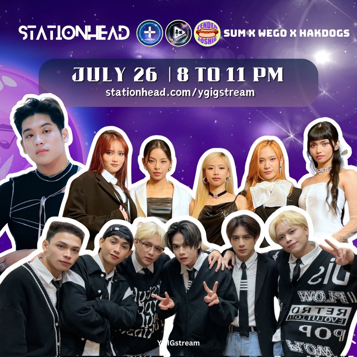 [🎙️] STATIONHEAD COLLAB

Music party all the way with 
<a href="/pluus_sh/">PLUUS Stationhead 🎧 | 𝘓𝘍 𝘈𝘋𝘔𝘐𝘕𝘚 & 𝘋𝘑𝘴</a> &amp; <a href="/TenderJoshieOfc/">Tender Joshies | JOSH NUBLA</a>! A monthly collab of WeGoSumHakdogs. See you later sa Stationhead, everyone! 🌭🍀➕

July 26 | 8:00 - 11:00 PM
stationhead.com/ygigstream

<a href="/ygig_official/">YGIG</a> #YGIG #WeGo