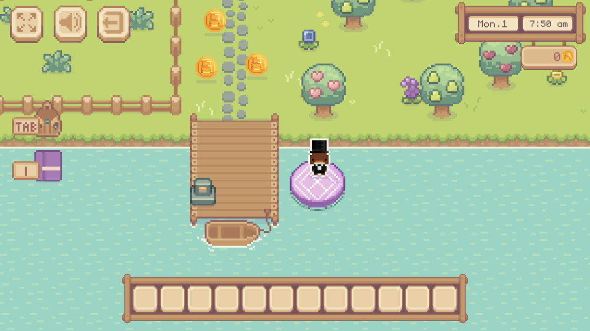 Hidden_Glade's tweet photo. I am thinking about creating a full-fledged vehicle for travelling around the lake. So far, I have the first prototype of the "magic platform". ⛵️

Subscribe to my Kickstarter page🙇‍♀️https://t.co/kCayzf2IhD

#indiegame #pixelart #HiddenGlade #gamedevelopment #IndieGameDev #game https://t.co/iaWeLuqa4K