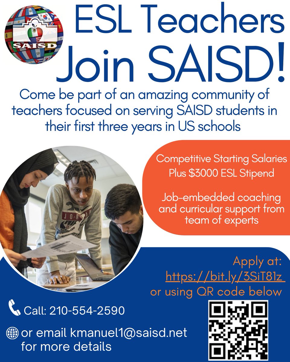Come teach the most amazing students in SAISD : applitrack.com/saisd/onlineap…