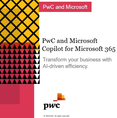 Discover how PwC and Microsoft Copilot for Microsoft 365 are transforming business operations and driving productivity! Learn from real use cases and see how AI can revolutionize your business. Download our e-book now: url.pwc.com/orxb2HF... pwc.to/4dhH0WU