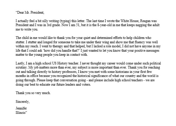 WH Office of Presidential Correspondence Archived tweet media