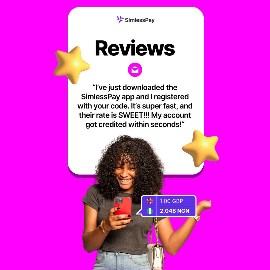 Backbenchercars's tweet image. Don't forget your promise! 📝 Mum and dad are counting on you. Send money home with Simlesspay, the app that offers more than just transfers - it's love, trust, and care. 📈❤️ London, 🇬🇧 to Nigeria, 🇳🇬 #Simlesspay