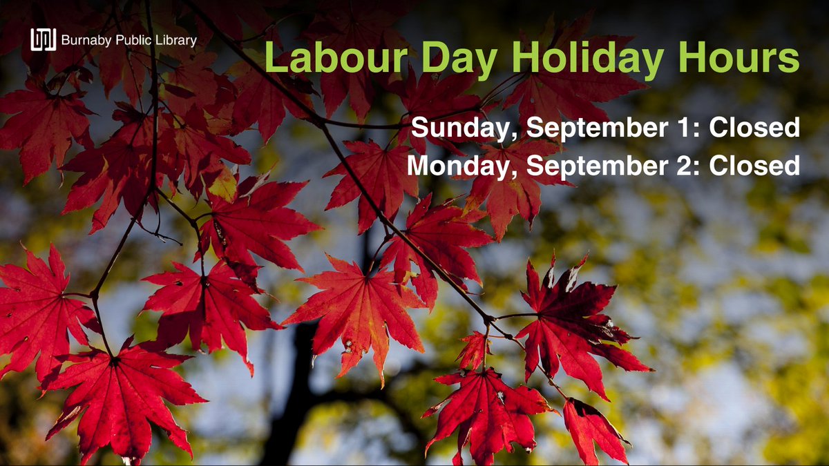 Burnaby Public Library tweet media