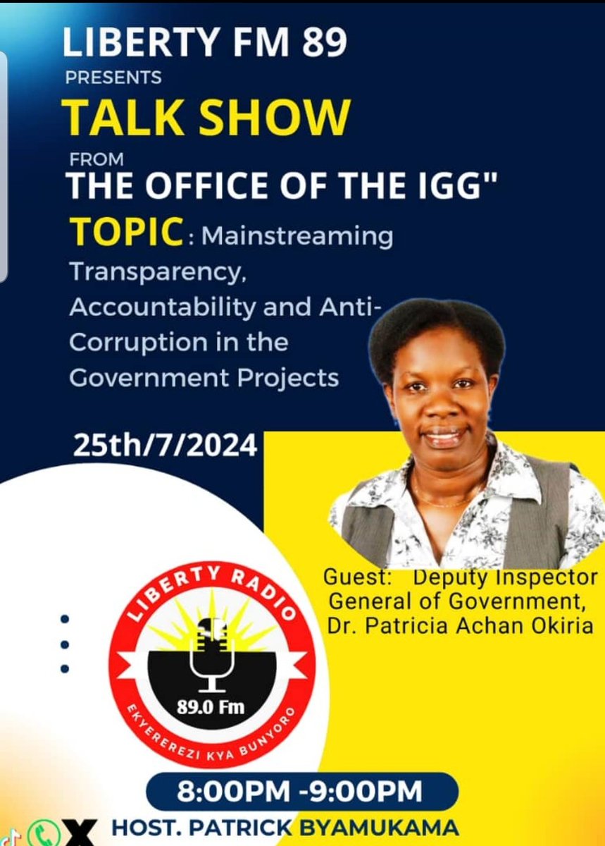 No2Corruptn's tweet photo. Welcome to Bunyoro Madam Deputy IGG @DrOkiria. We look forward to a more accountable leadership in our Sub region. https://t.co/1scpEcm4Wt