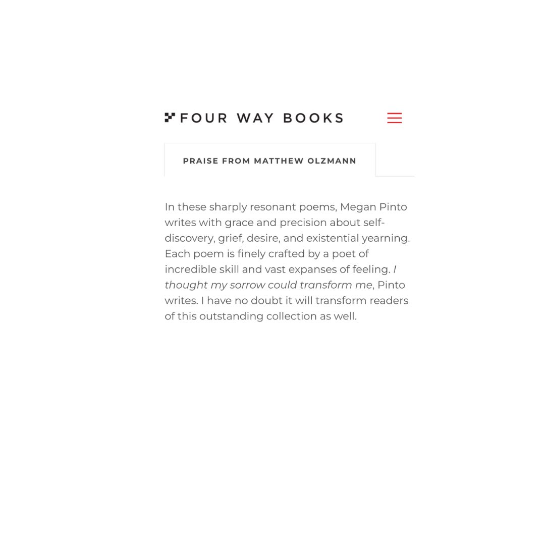My debut poetry collection, Saints of Little Faith, is available for preorder from <a href="/FourWayBooks/">Four Way Books</a> &amp; everywhere else! TY to Victoria Chang, Marianne Boruch, &amp; <a href="/MatthewOlzmann/">Matthew Olzmann</a> for your generous words about my work 😌

fourwaybooks.com/site/saints-of…