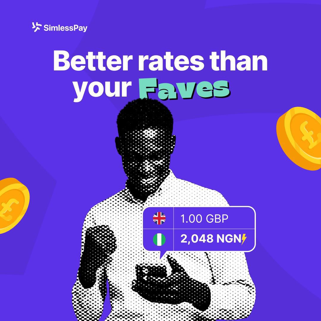 's tweet image. Are you based in the UK and have a project in Nigeria, check out Simlesspay for the best Pounds to Naira rate. #simlesspay 

Download Now: simlesspay.onelink.me/46yP/simlesspay