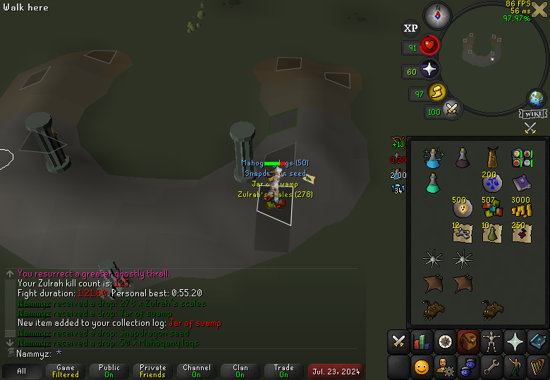 zulrah items done in 456 kc with a 🫙