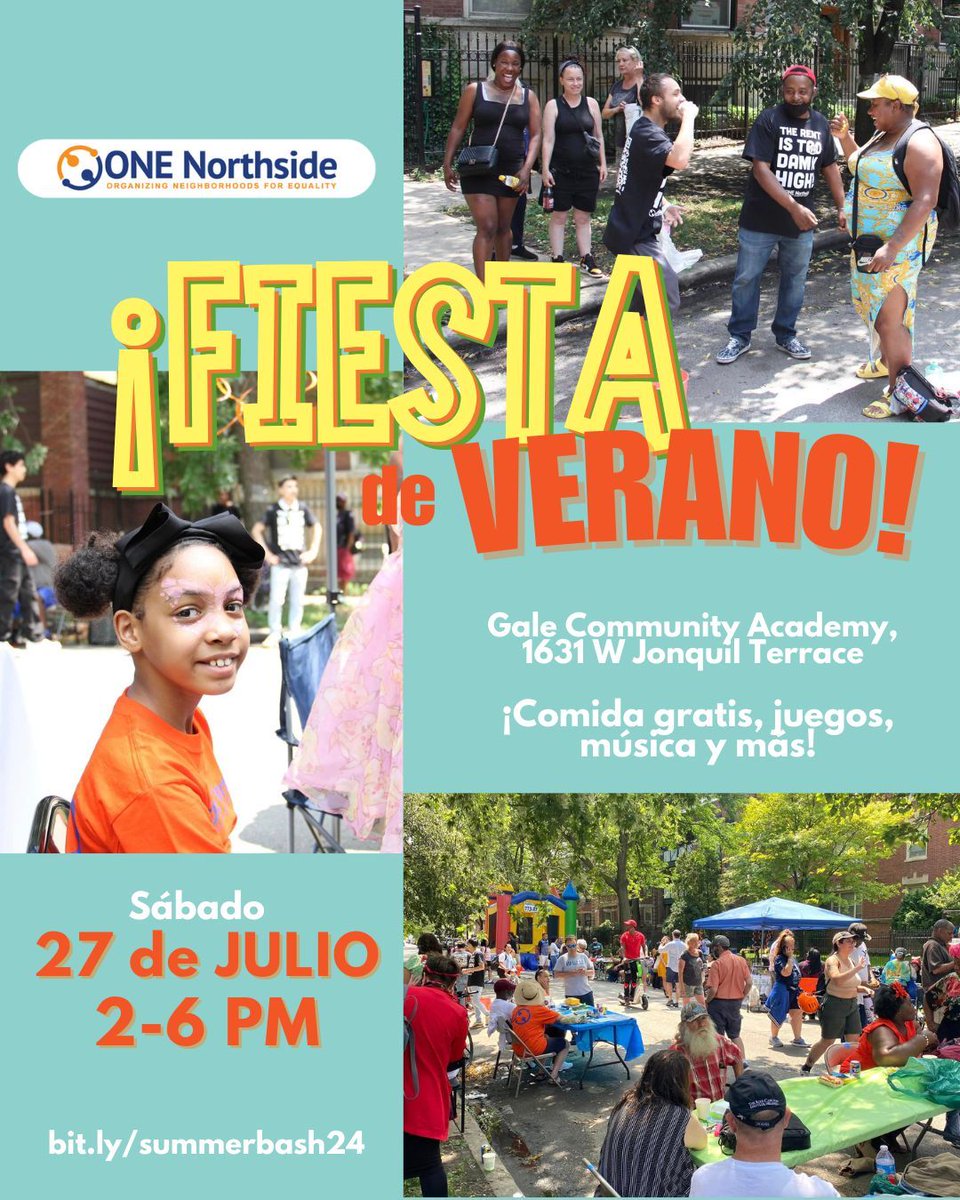 Join us for our annual Summer Bash this Saturday in Rogers Park!
We hope to see you for our annual summertime party, our chance to celebrate everything we love most about the North Side - the neighborhoods, the community, and the people!
RSVP at bit.ly/summerbash24