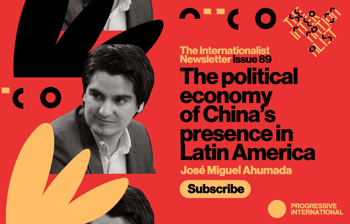 Progressive International (@progintl) on Twitter photo NEXT WEEK 🌎 in The Internationalist:
José Miguel Ahumada <a href="/jmahumadaf/">José Miguel Ahumada</a> on the political economy of China’s presence in Latin America:
“China's influence in Latin America dates back to the commodities boom, when it became its top trading partner, displacing the EU and the US. NEXT WEEK 🌎 in The Internationalist:
José Miguel Ahumada <a href="/jmahumadaf/">José Miguel Ahumada</a> on the political economy of China’s presence in Latin America:
“China's influence in Latin America dates back to the commodities boom, when it became its top trading partner, displacing the EU and the US.