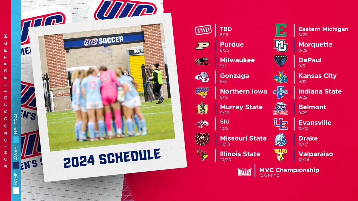 The 2024 schedule is finally here!

📅 uicflam.es/bh4

#ChicagosCollegeTeam