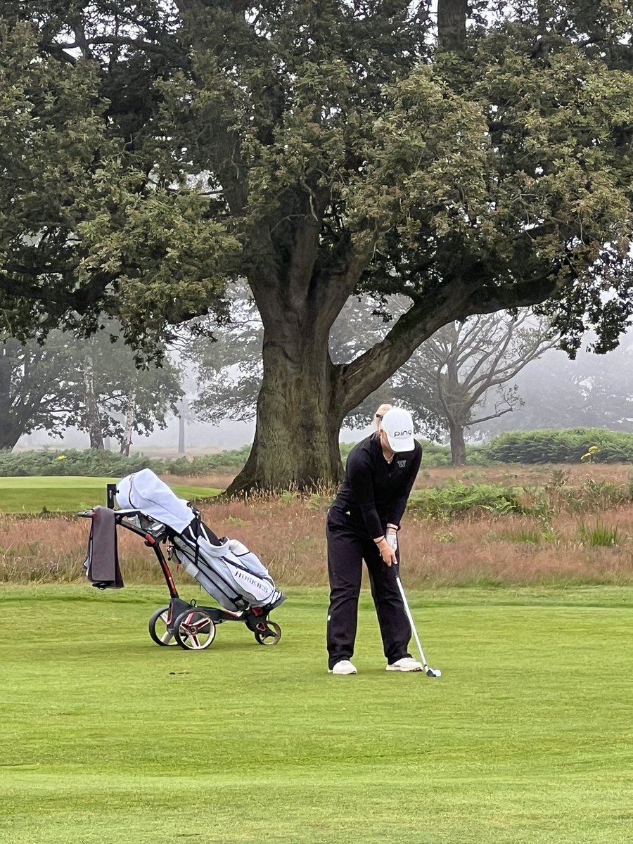 Women’s Jill Thornhill @whtrophy <a href="/waltonheath_gc/">Walton Heath Golf Club</a> looking like it will go to 18 or more to decide the winner #Surrey